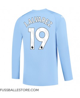 Günstige Manchester City Julian Alvarez #19 Heimtrikot 2023-24 Langarm
